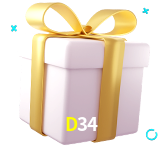 Receba seus bônus de boas-vindas no D34